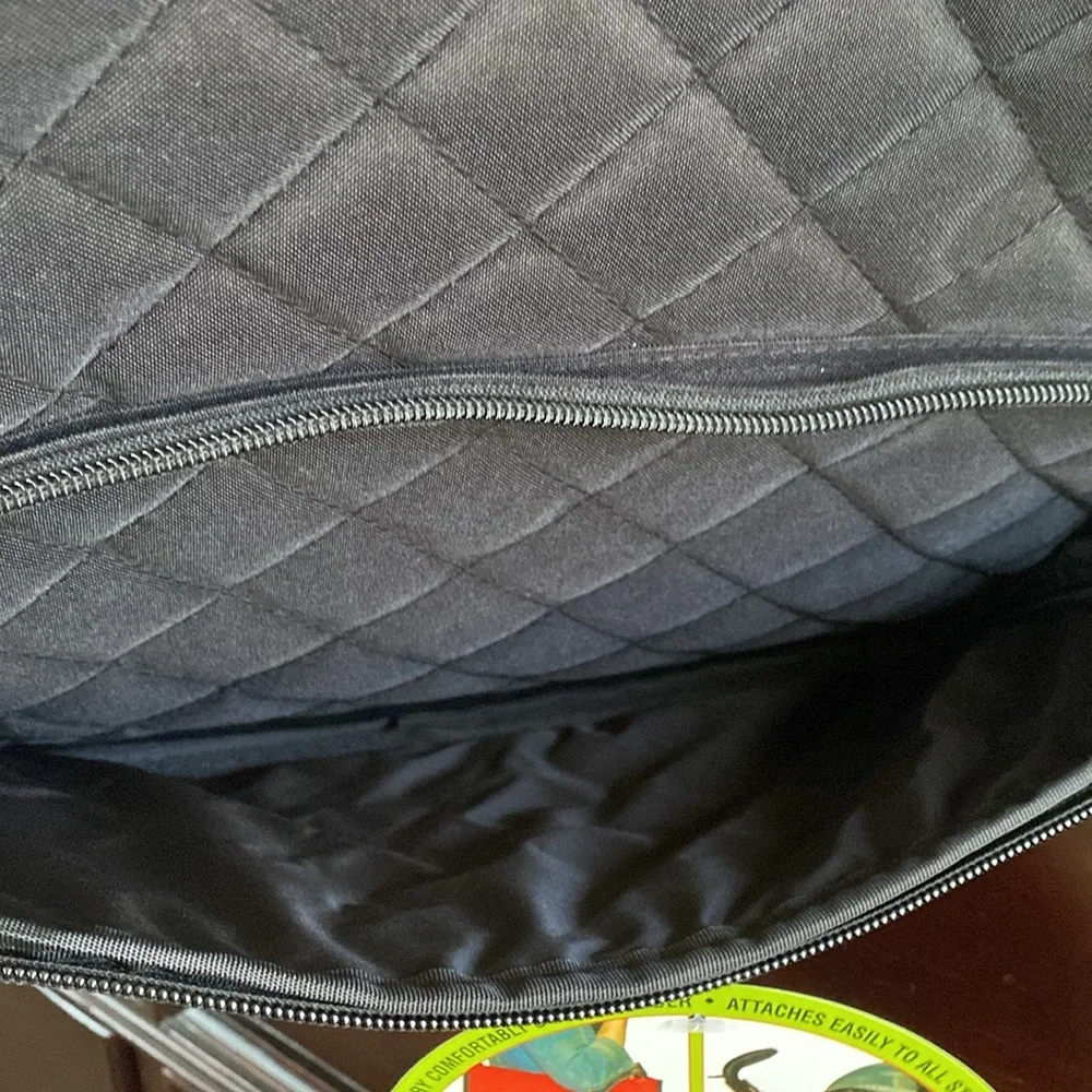 JL CHILDRESS🖤BLACK🖤QUILTED TOTE N STROLL ESSENTIALS DIAPER 🍼BABY🍼 BAG🌟NWT🌟